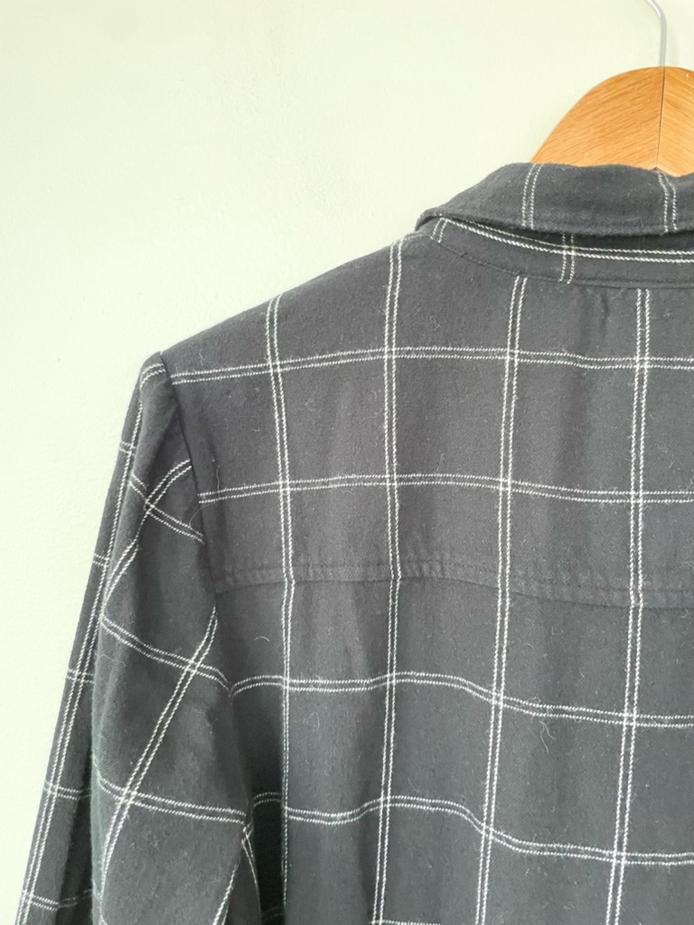 NWT Garnet Hill Organic-Cotton Flannel Midi Dress Black Grid size 12 Belted - Picture 8 of 11